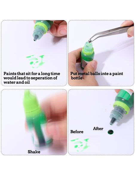 Bolas de Mezcla de Pintura Acero Inoxidable 5mm 100 PCS