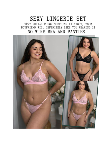 Conjunto de Lencería Avidlove Sexy de Encaje S-XXL