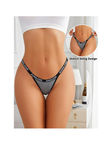Braguitas Bikini Avidlove Algodón Cuerda Dama Talla Mediana