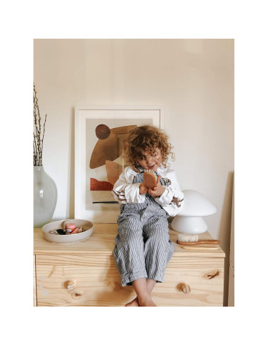 Juego de Cepillo y Peine de Madera Ullabelle 4 Piezas Azul