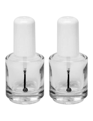 Botella de esmalte vacía Karlash clara con cepillo y tapa 14.79 ml