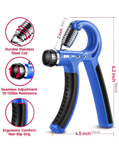 FitBeast Kit de Agarre de Mano Ajustable 4,54-59,87 kg 2