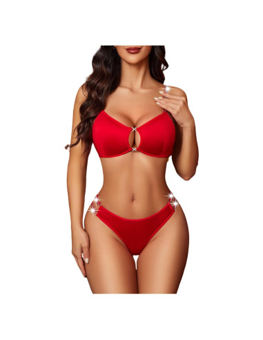 Conjunto de Lencería Avidlove Rojo 2 Piezas Sexy