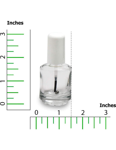 Botella de esmalte vacía Karlash clara con cepillo y tapa 14.79 ml