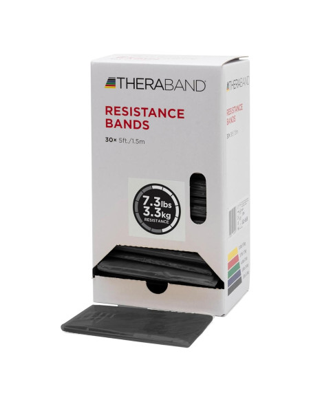 Bandas de Resistencia THERABAND 5 Pies Negro Pesado Avanzado