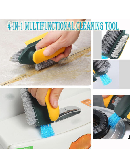 Cepillo de Lechada 4 en 1 ZIOYCKL Verde con Rasqueta