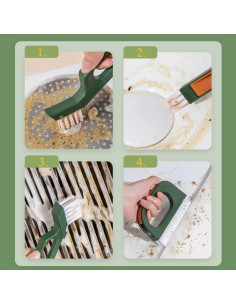 Juego de Cepillos de Limpieza HONOMA 6 Piezas Ergonómico 2