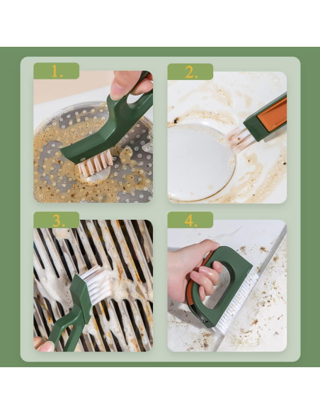 Juego de Cepillos de Limpieza HONOMA 6 Piezas Ergonómico