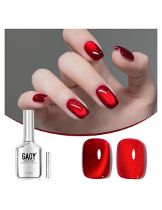 Esmalte de Uñas Gel Ojo de Gato GAOY 16ml Crepúsculo Rubí
