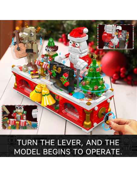 Kit de bloques de construcción Mould King árbol Navidad 29x11cm