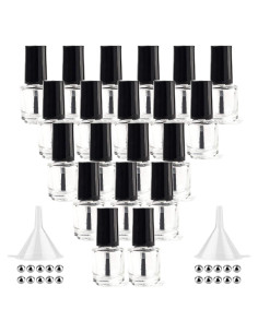 GTHER 20 Botellas Vacías de Vidrio 5ML para Esmalte de Uñas