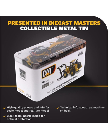 Cargadora Caterpillar 972M Diecast Masters 1:87 con Horquilla