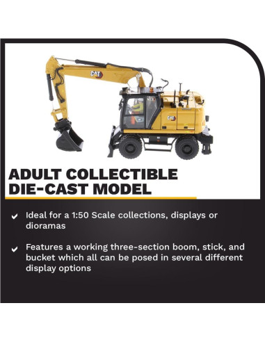 Excavadora de Ruedas Caterpillar M318 Diecast Masters 1:50