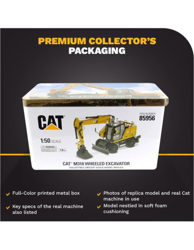 Excavadora de Ruedas Caterpillar M318 Diecast Masters 1:50