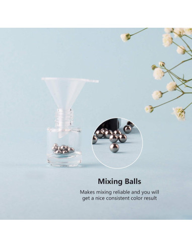 GTHER 20 Botellas Vacías de Vidrio 5ML para Esmalte de Uñas