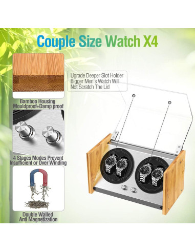 Cajón de Relojes Automáticos Watch Winder Smith 4 Relojes