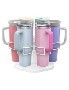 Organizador de Tazas Housolution 40 oz Soporte Rotativo Blanco