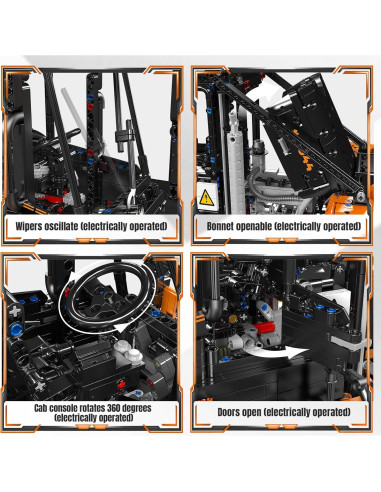 Camión Elevador de Carga Mould King 17044 RC 4579 Piezas