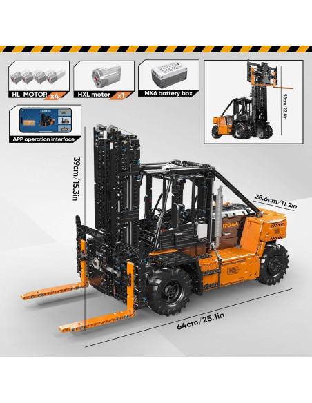 Camión Elevador de Carga Mould King 17044 RC 4579 Piezas