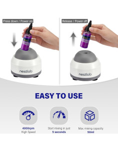 Mini Mezclador Vortex Nestlab 4000RPM Táctil 20 Bolas Mezcla 2