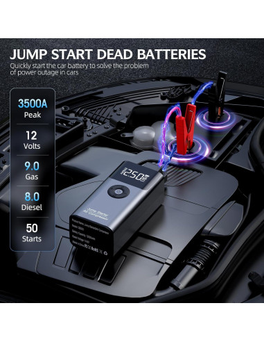 Arrancador de Salto LERTIN QS003 con Compresor 3500A 150PSI