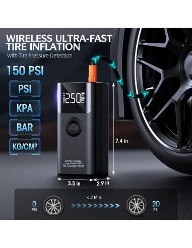 Arrancador de Salto LERTIN QS003 con Compresor 3500A 150PSI