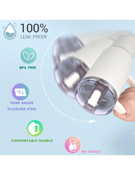 Vaso Aislado ZJT 1.18 L con Asa y Tapa Desmontable Negro