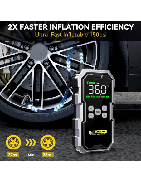 Arrancador de Salto BSMOOM B04 6000A con Compresor 150PSI