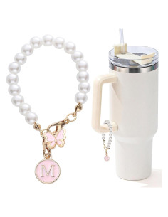 Cadena de Perlas Personalizada para Tazas LUHOHI Letra M