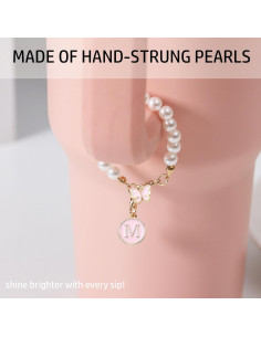 Cadena de Perlas Personalizada para Tazas LUHOHI Letra M 2