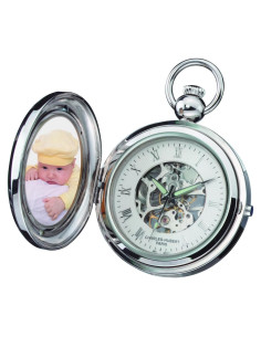 Reloj de bolsillo mecánico Charles Hubert 3849 con fotos