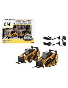 Juego 2 Cargadoras de Oruga CAT 1:64 Diecast Masters