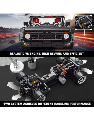 Camioneta Pickup Mould King WX13082 3695 Piezas Control Remoto