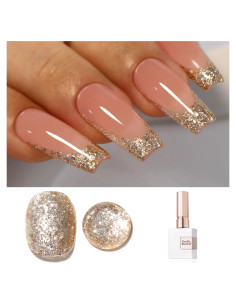 Gel de Uñas Brillante Double Rhythm 15ml Holográfico Oro