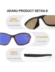 Paquete de 2 Gafas de Sol Deportivas UV400 Unisex Amarillo 2