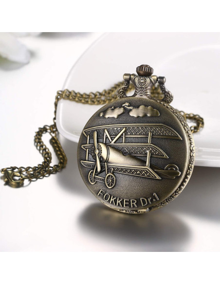 Reloj de bolsillo JewelryWe vintage unisex con cadena