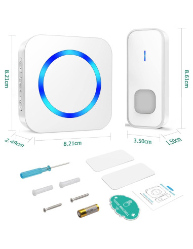 Timbre Inalámbrico SURFOU con 2 Receptores IP55 55 Tonos