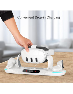 Base de Carga con Auto-Cierre Dxldfks para Meta Quest 3 2