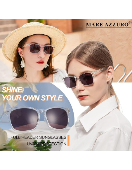 Gafas de Sol Lectoras MARE AZZURO 2.0 UV400 Transparentes
