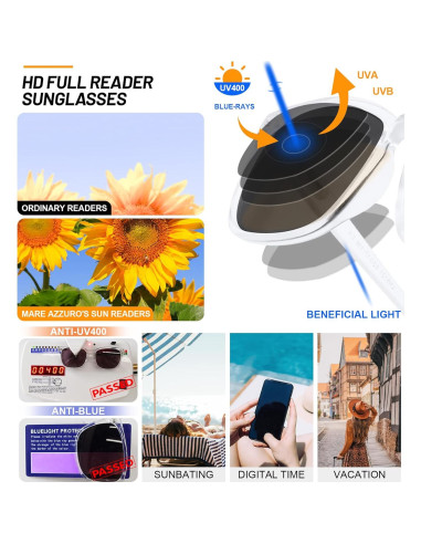 Gafas de Sol Lectoras MARE AZZURO 2.0 UV400 Transparentes