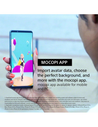 Captura Movimiento 3D Sony mocopi 6 Sensores Resistente