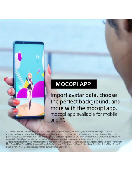 Captura Movimiento 3D Sony mocopi 6 Sensores Resistente