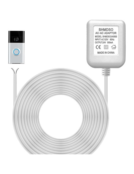 Transformador de Timbre 24V SHMDSO 10m 500mA Compatible Arlo