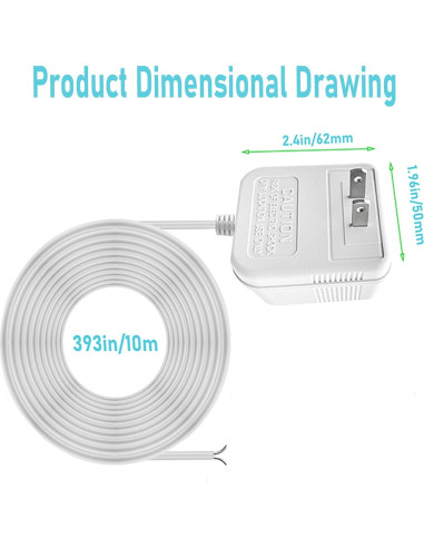 Transformador de Timbre 24V SHMDSO 10m 500mA Compatible Arlo