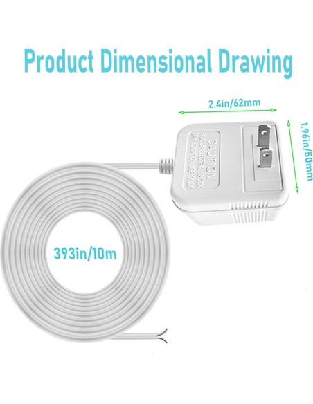 Transformador de Timbre 24V SHMDSO 10m 500mA Compatible Arlo
