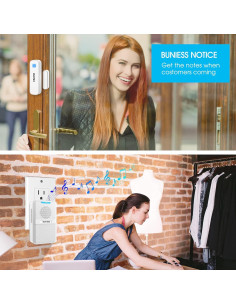 Timbre Inalámbrico STECHRO 600 pies 1 receptor 2 sensores 2