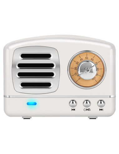 Altavoz Bluetooth Dosmix HM11 Retro Portátil Blanco