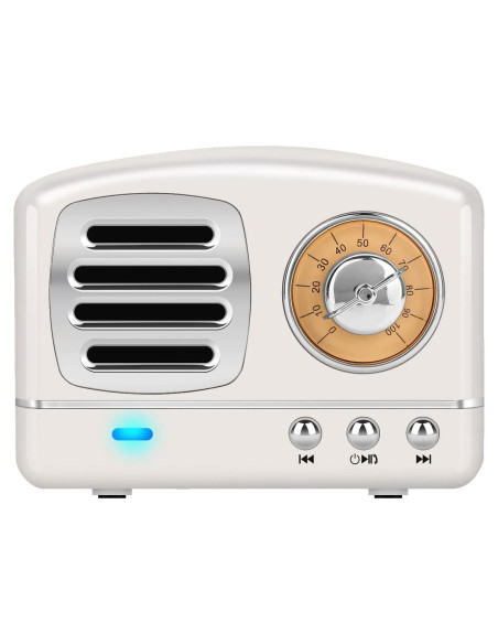 Altavoz Bluetooth Dosmix HM11 Retro Portátil Blanco