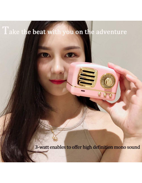 Altavoz Bluetooth Dosmix HM11 Retro Portátil Blanco