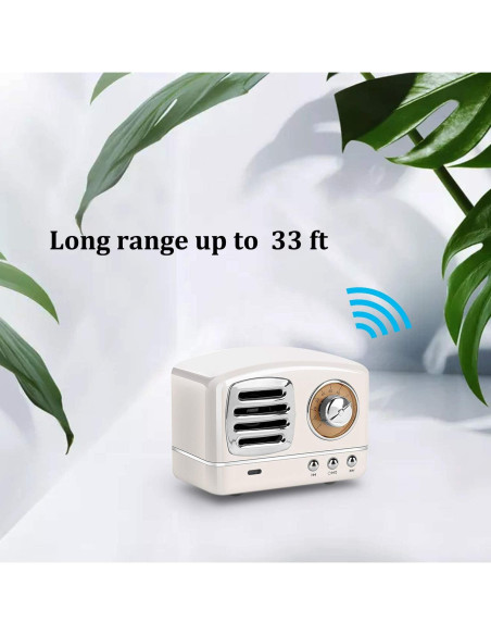 Altavoz Bluetooth Dosmix HM11 Retro Portátil Blanco